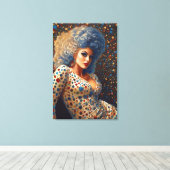 Toile Belle Platine Bombshell Drag Queen Portrait (Insitu (Plancher de Bois))