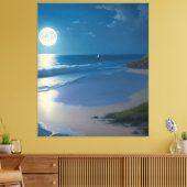 Toile Belle Pleine lune Ocean Art (Insitu(Salon))