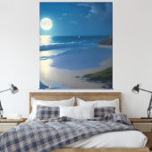 Toile Belle Pleine lune Ocean Art (Insitu(Chambre))