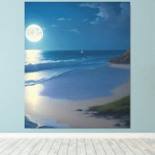 Toile Belle Pleine lune Ocean Art (Insitu (Plancher de Bois))