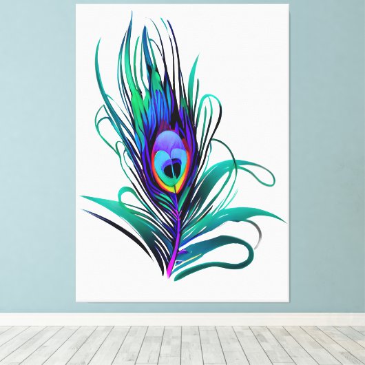 Toile Belle plume de paon (Insitu (Plancher de Bois))