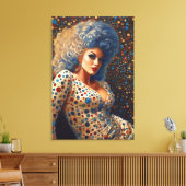 Toile Belle Portrait de Drag Queen Platine (Insitu(Salon))