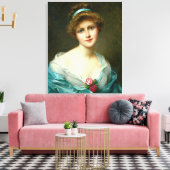 Toile Belle robe vintage Lady Green (Insitu(Salon))