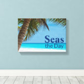 Toile Belle scène de plage tropicale Mer le jour (Insitu (Plancher de Bois))