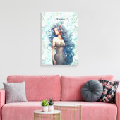 Toile Belle sirène à ailes bleues (Insitu(Salon))