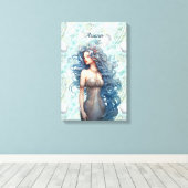 Toile Belle sirène à ailes bleues (Insitu (Plancher de Bois))