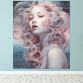 Toile Belle Sirène De Cheveux Rose (Insitu (Plancher de Bois))