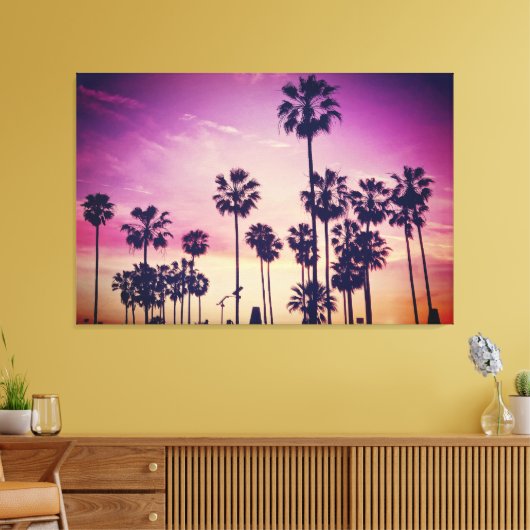 Toile Belle Sunset Palm Tree Beach Vibe (Insitu(Salon))