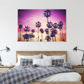 Toile Belle Sunset Palm Tree Beach Vibe (Insitu(Chambre))