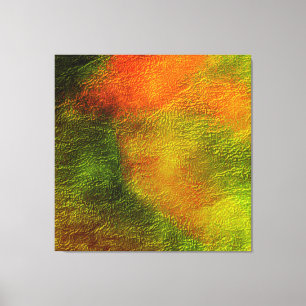 TOILE BELLE TENDANCE VERTE ET ORANGE MODERNE ABSTRAITE