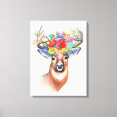 Toile Belle tige avec fleurs multicolores (Recto)