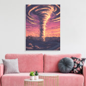 Toile Belle tornade au coucher du soleil (Insitu(Salon))
