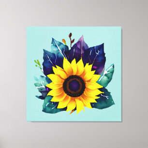 Toile Belle tournesol simple ouvert