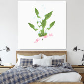 Toile Belle vinta fleurie oublie-me-pas blanc fleurs pas (Insitu(Chambre))