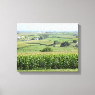 Toile Belle vue panoramique de la ferme amish du Wiscons