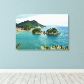 Toile Belle vue sur l'îlot de Parga, Grèce (Insitu (Plancher de Bois))