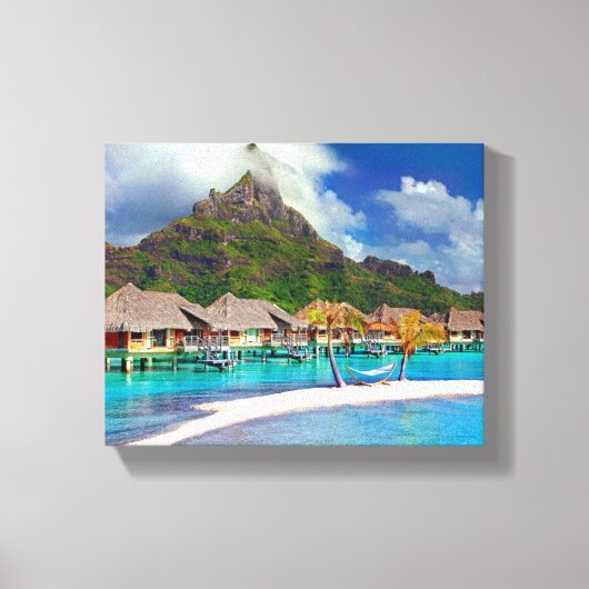 Toile Belles cabanes sur l'eau à Bora Bora (Recto)