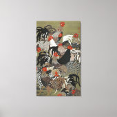 Toile Belles coqs multicolores (Recto)