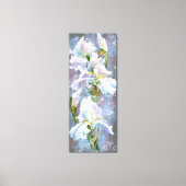 Toile Belles Fleurs de Iris Blanches - Peinture original (Recto)