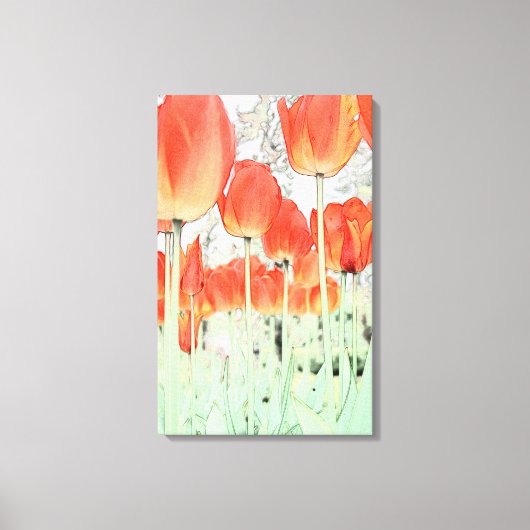 Toile belles fleurs de tulipe rouge (Recto)