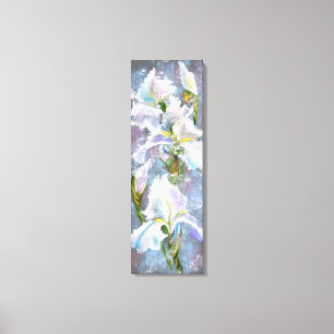 Toile Belles fleurs d'iris blanches - Peinture originale