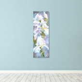 Toile Belles fleurs d'iris blanches - Peinture originale (Insitu (Plancher de Bois))