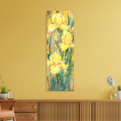 Toile Belles Fleurs d'Iris Jaune - Peinture Originale (Insitu(Salon))