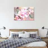 Toile Belles fleurs d'orchidées roses - Peinture origina (Insitu(Chambre))