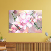 Toile Belles fleurs d'orchidées roses - Peinture origina (Insitu(Salon))