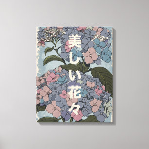 Toile Belles fleurs japonaises