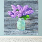 Toile Belles Lilacs En Mason Jar Rustique (Insitu (Plancher de Bois))