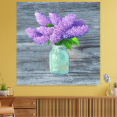 Toile Belles Lilacs En Mason Jar Rustique (Insitu(Salon))