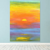 Toile Belles nuances de coucher de soleil (Insitu (Plancher de Bois))