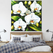 Toile belles orchidées blanches (Insitu(Chambre))