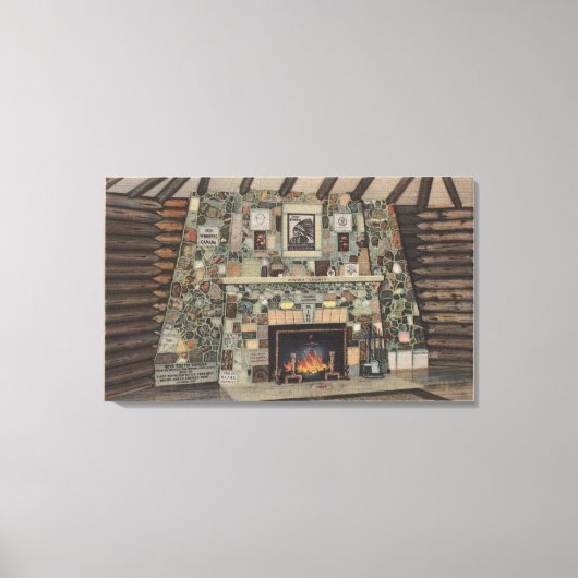 Toile Bemidji, MN - Vue de la cheminée des États (Recto)