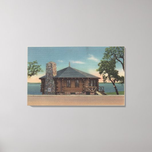 Toile Bemidji, MN - Vue de la cheminée des États Bldg (Recto)