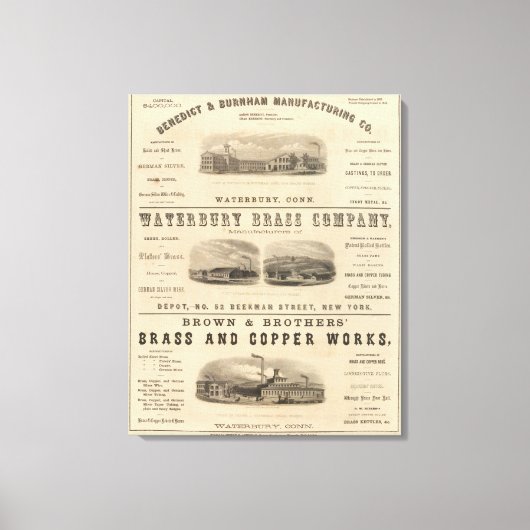 Toile Benedict et Burnham Manufacturing Company (Recto)