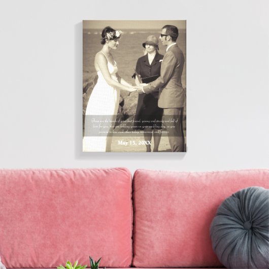 Toile Bénédiction des mains Citation Mariage photo (Insitu(Salon))