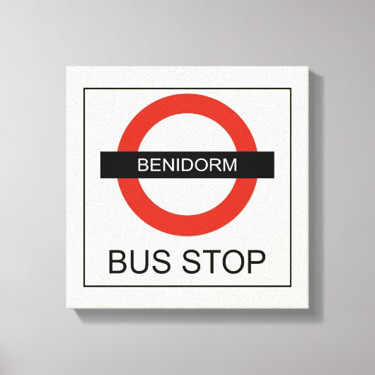 Toile Benidorm Bus Stop (Recto)