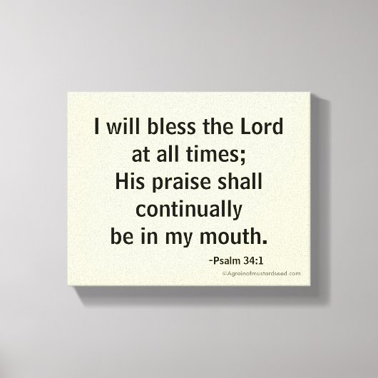 Toile Bénis soit le Seigneur (Recto)