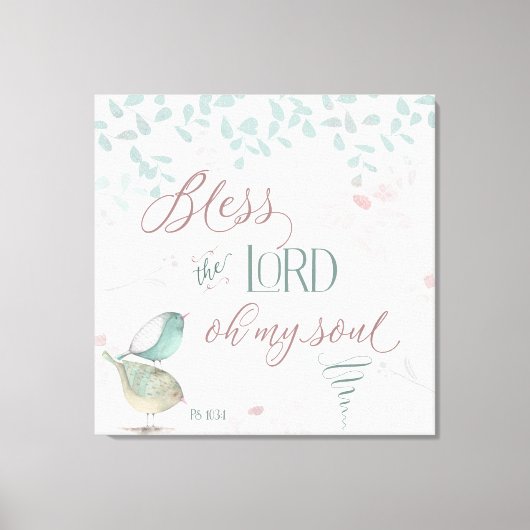 Toile Bénissez le Seigneur - Ps 103:1 (Recto)