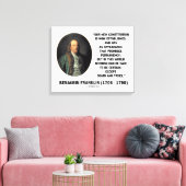 Toile Benjamin Franklin Citation sur l'impôt de la mort (Insitu(Salon))