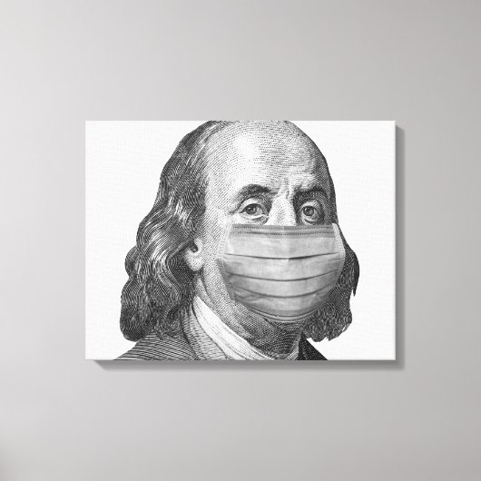 Toile Benjamin Franklin en masque (Recto)