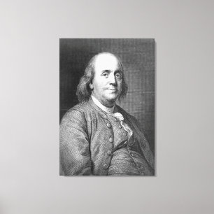 Toile Benjamin Franklin président historique portrait d