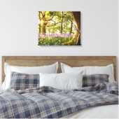 Toile Bent arbre dans la forêt bluebell (Insitu(Chambre))