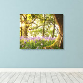 Toile Bent arbre dans la forêt bluebell (Insitu (Plancher de Bois))