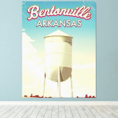 Toile Bentonville, Arkansas affiche de voyage. (Insitu (Plancher de Bois))