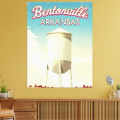 Toile Bentonville, Arkansas affiche de voyage. (Insitu(Salon))