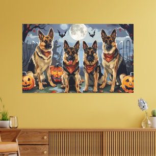 Toile Berger allemand Halloween Éffrayant