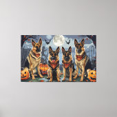 Toile Berger allemand Halloween Éffrayant (Recto)